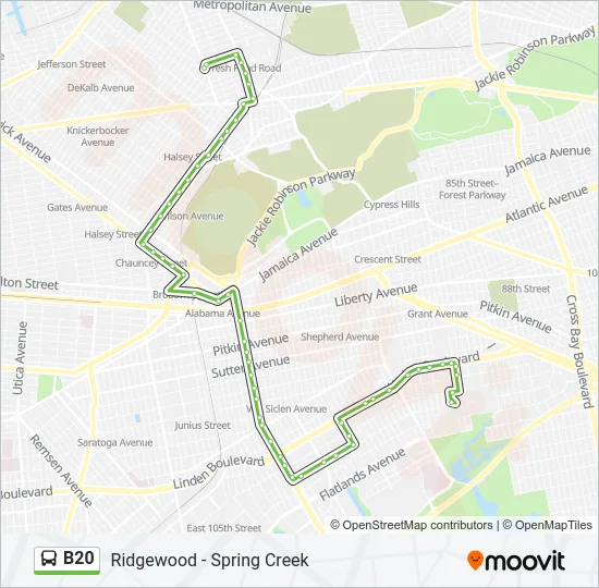 B20 Bus Line Map