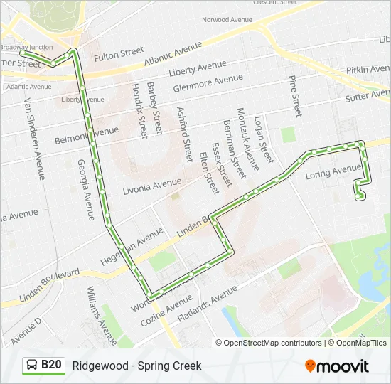 B20 Bus Line Map