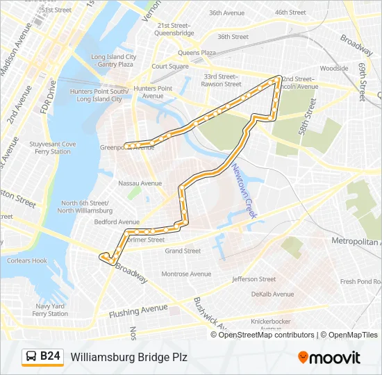 B24 Bus Line Map