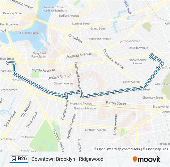 B26 Bus Line Map