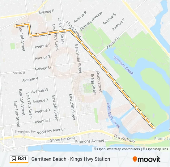 B31 Bus Line Map