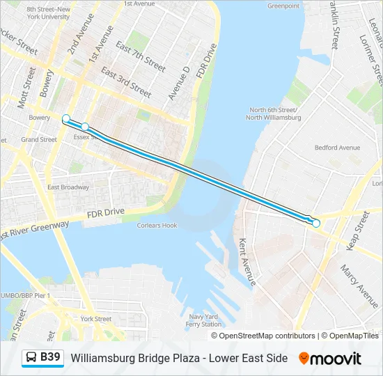 B39 Bus Line Map