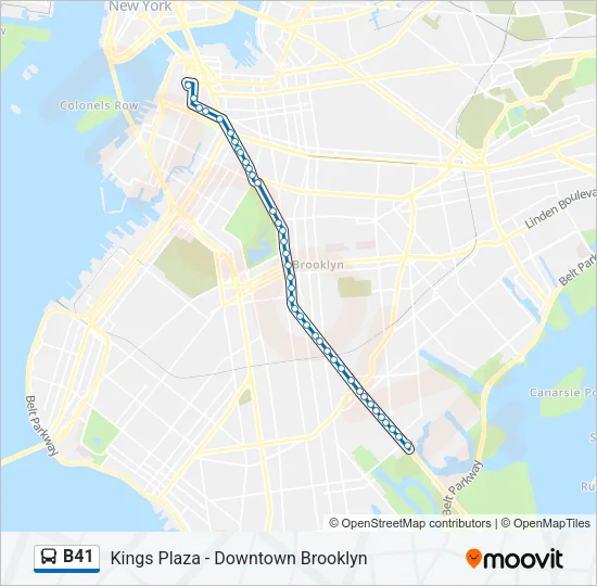 B41 Bus Line Map
