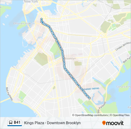 B41 Bus Line Map