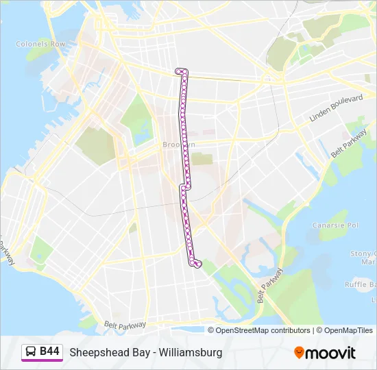 B44 Bus Line Map