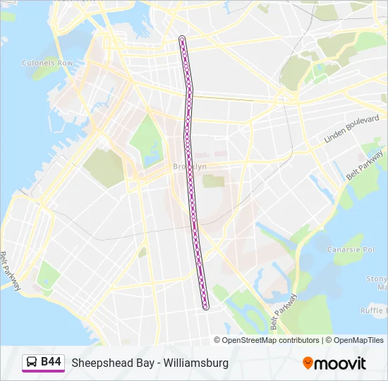 B44 Bus Line Map