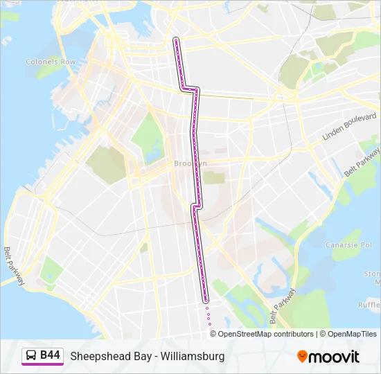 B44 Bus Line Map