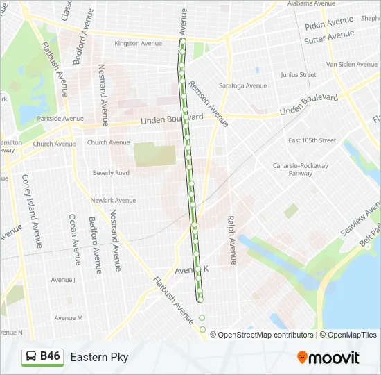 B46 Bus Line Map