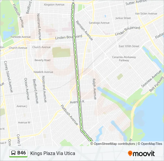 B46 Bus Line Map