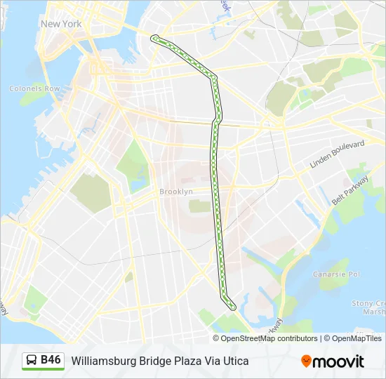B46 Bus Line Map