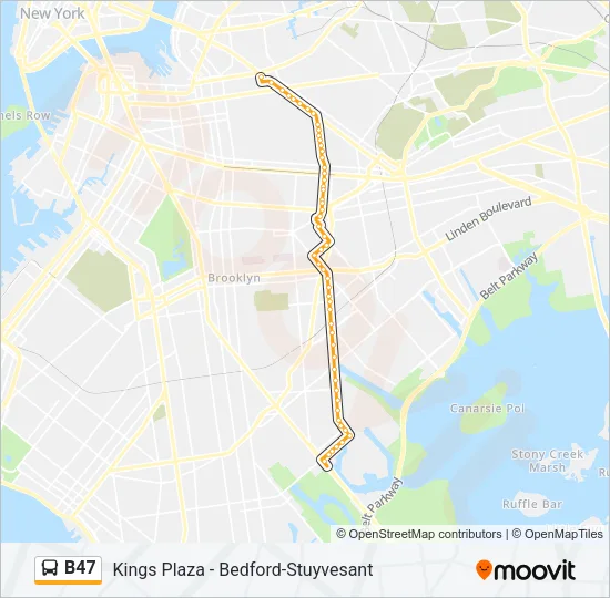 B47 Bus Line Map