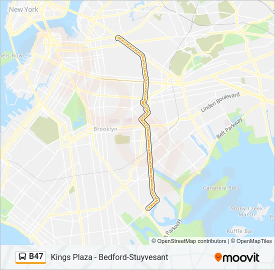 B47 Bus Line Map
