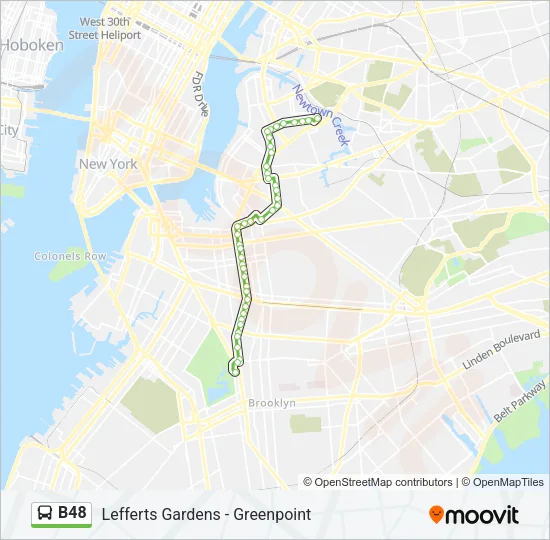 B48 Bus Line Map