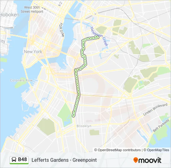 B48 Bus Line Map