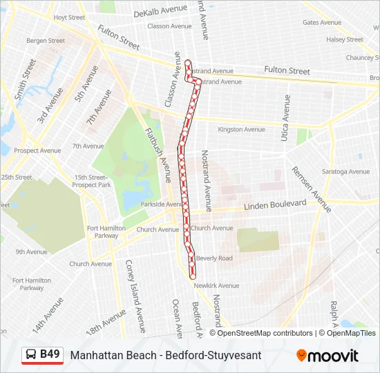 B49 Bus Line Map