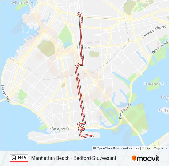 B49 Bus Line Map