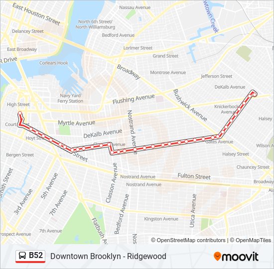 Mapa de B52 de autobús