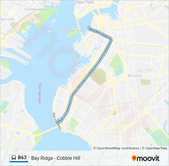 B63 Bus Line Map