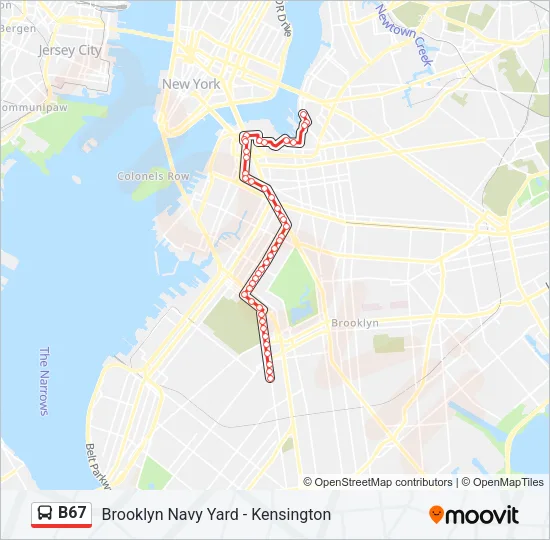 B67 Bus Line Map