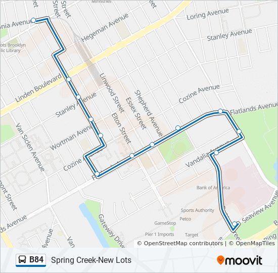 B84 Route: Schedules, Stops & Maps - East New York New Lots ...