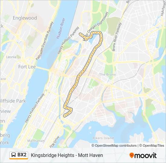 BX2 Bus Line Map