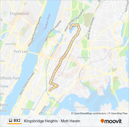 BX2 Bus Line Map