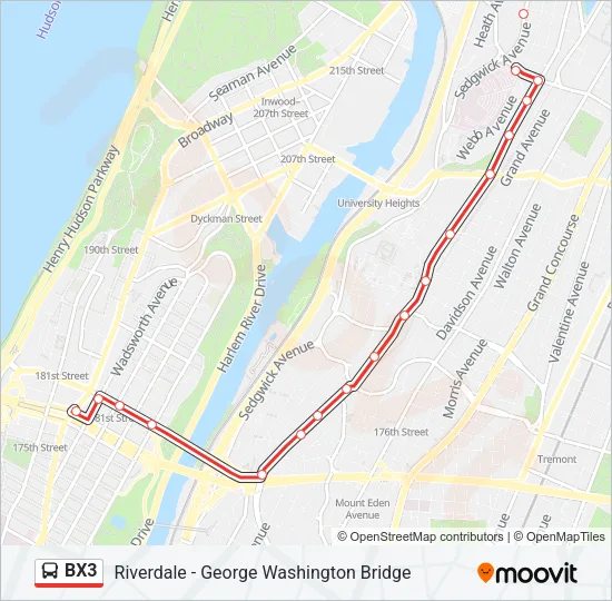 BX3 Bus Line Map