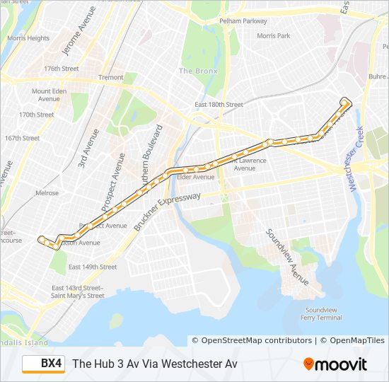 Mapa de BX4 de autobús