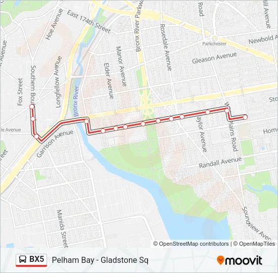 BX5 Bus Line Map