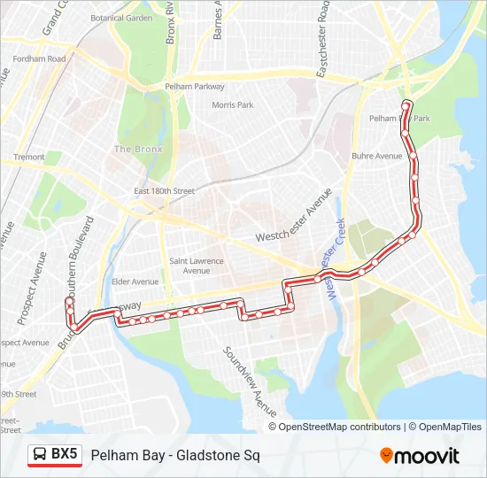 BX5 Bus Line Map
