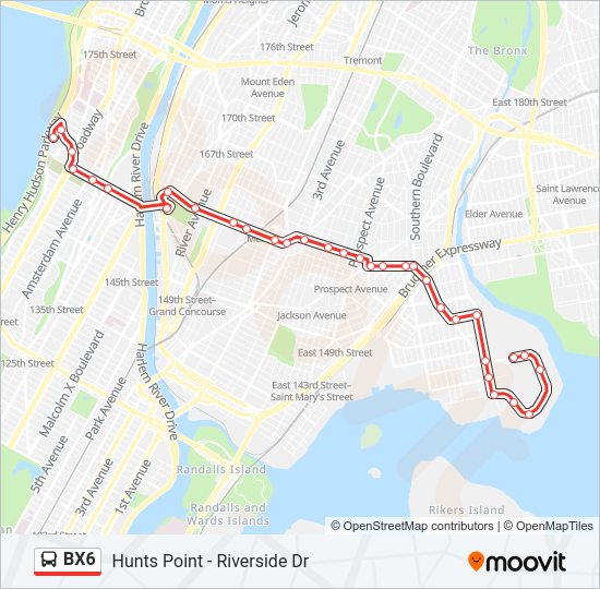 bx6 Route: Schedules, Stops & Maps - Hunts Point (Updated)