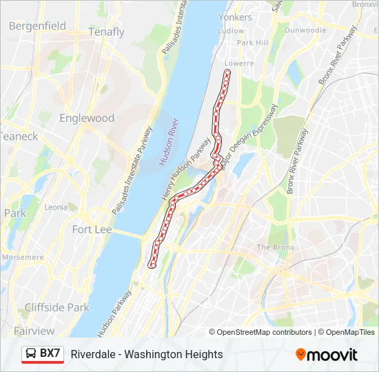 BX7 Bus Line Map