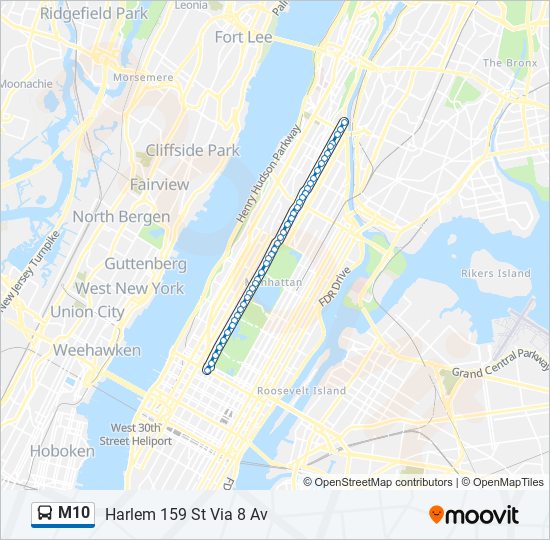 Ruta M10 Horarios Paradas Y Mapas Harlem 159 St Via 8 Av Actualizado 