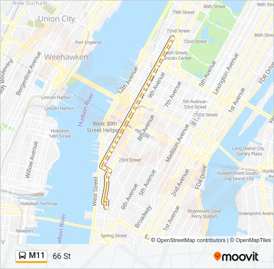 M11 Bus Line Map