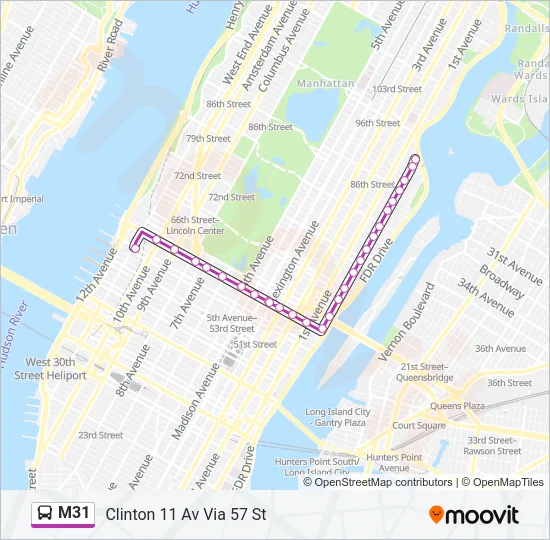 M31 Bus Line Map