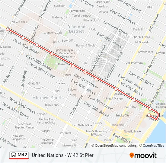 M42 Bus Line Map