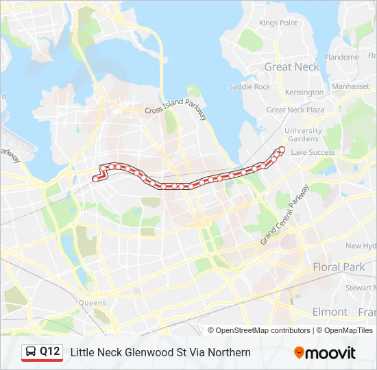 Q12 Bus Line Map