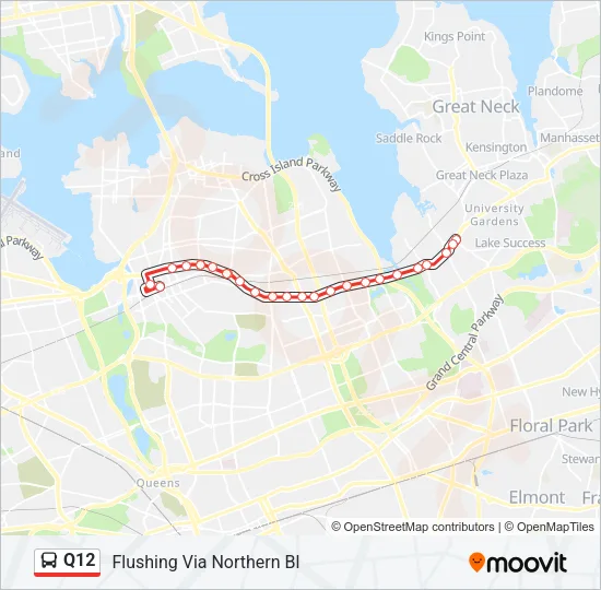 Q12 Bus Line Map