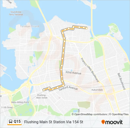 Q15 Bus Line Map