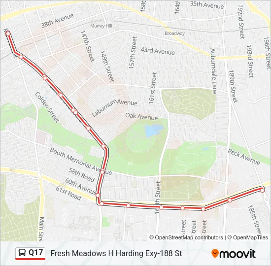 Q17 Bus Line Map