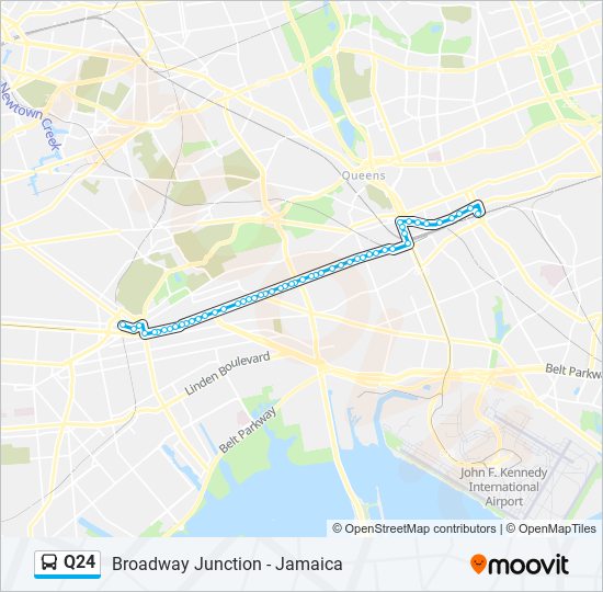 Mapa de Q24 de autobús