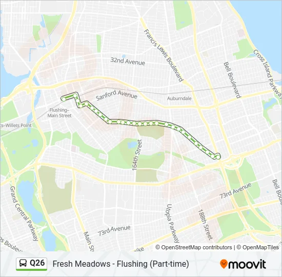 Q26 Bus Line Map
