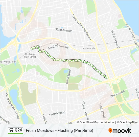 Q26 Bus Line Map