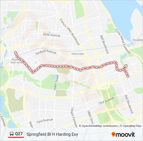 Q27 Bus Line Map