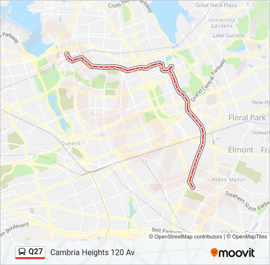 Q27 Bus Line Map