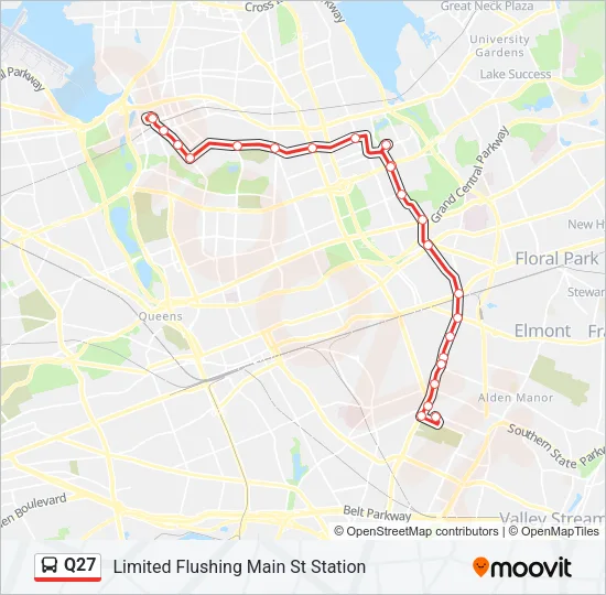 Q27 Bus Line Map