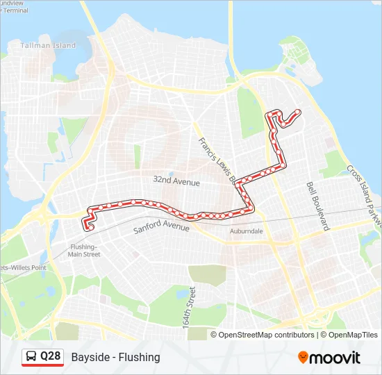 Q28 Bus Line Map