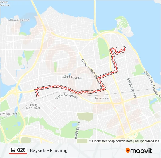 Q28 Bus Line Map