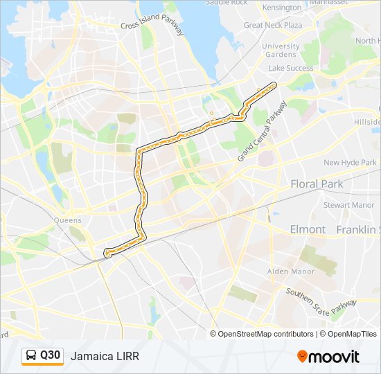 Q30 bus Line Map