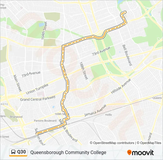 Q30 Bus Line Map